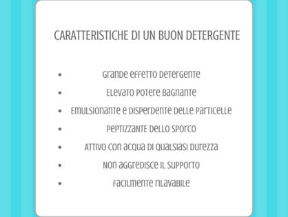 Come scegliere il detergente piu' adatto