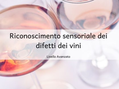 Riconoscimento sensoriale dei difetti dei vini livello avanzato